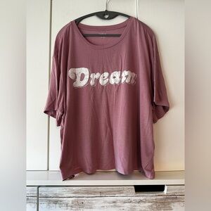 💜 GAP Body Dream Graphic Sleep Tee Mauve Pink XXL Lounge Shirt